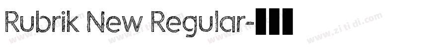 Rubrik New Regular字体转换